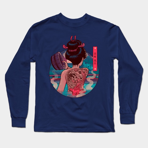 Geisha Bath Long Sleeve T-Shirt by BrunoMota